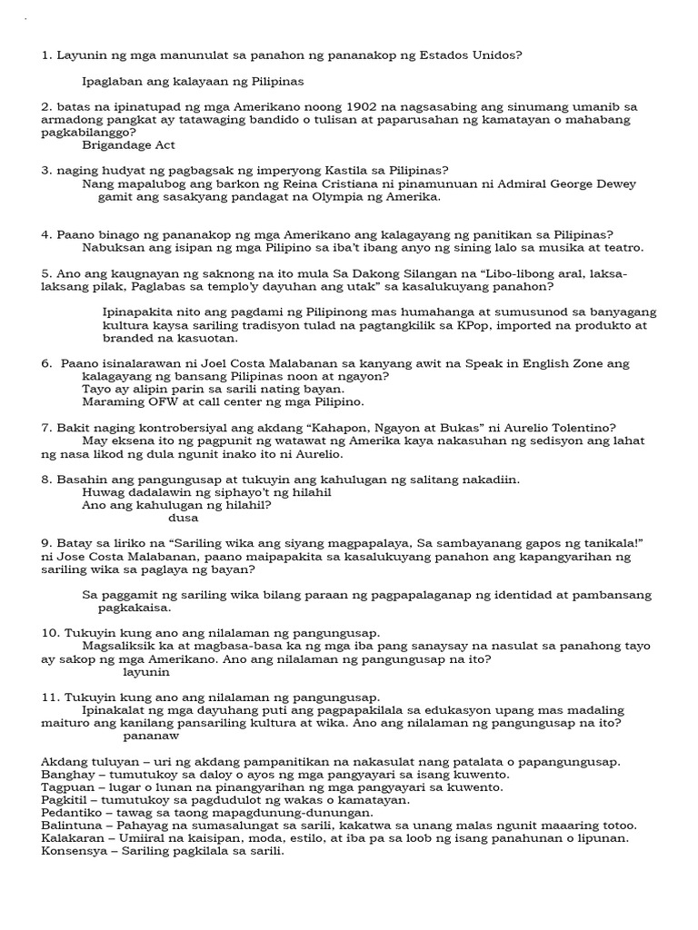 Reviewer Filipino | PDF