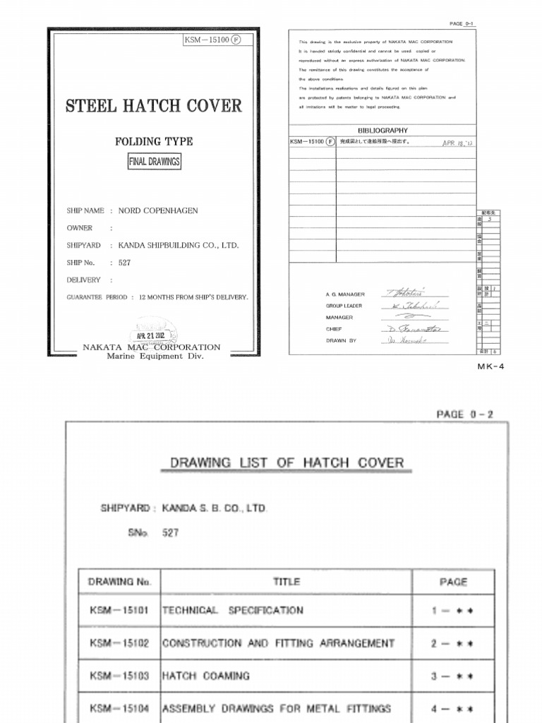 MK-4 (Steel Hatch Cover) | PDF