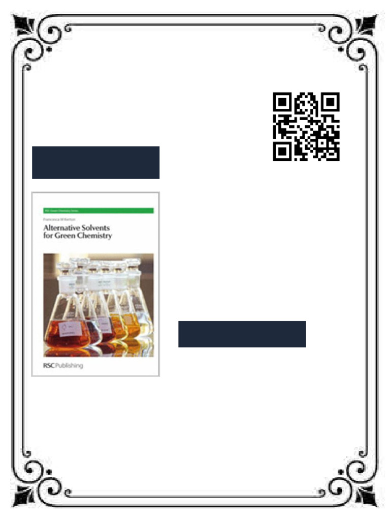 Alternative Solvents For Green Chemistry 1st Edition Francesca M ...