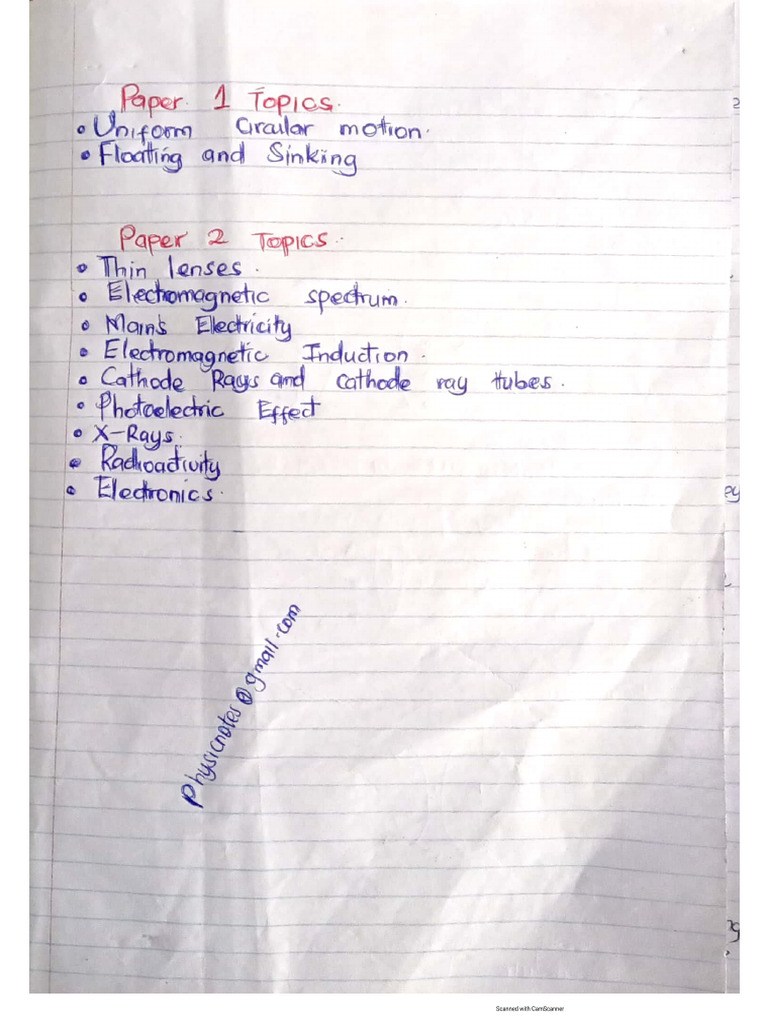 Physics Form 4 Notes | PDF