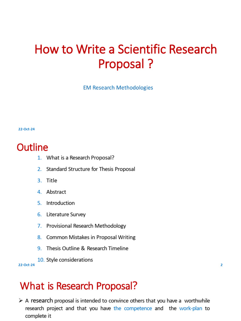 6-Writing A Research Proposal | PDF | Methodology | Thesis