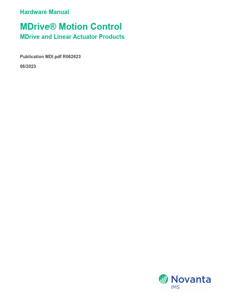 MDrive Plus Motion Control Manual 071323 | PDF | Power Supply ...
