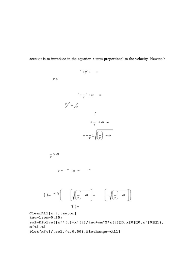 2.damped Oscillations | PDF | Damping | Oscillation