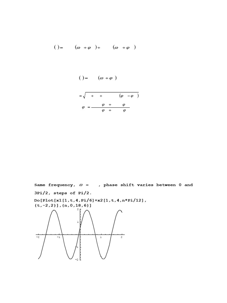 Position of Parallel Oscillations | PDF | Oscillation | Mechanics
