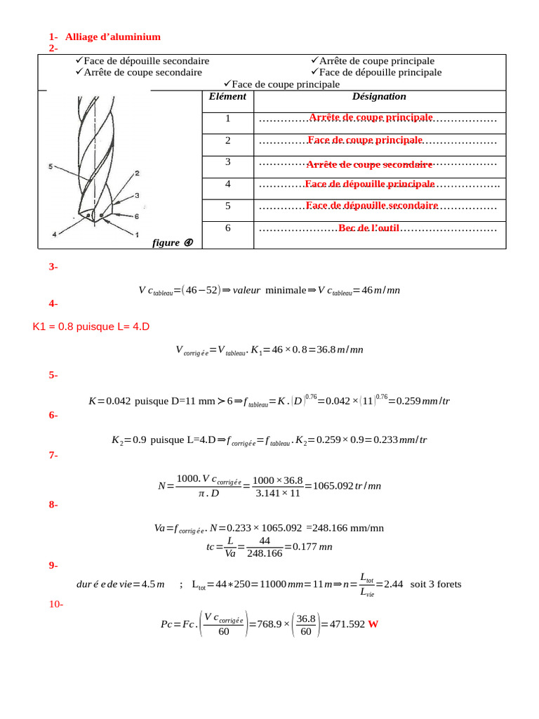 Correction Exercice Perçage - 064818 | PDF