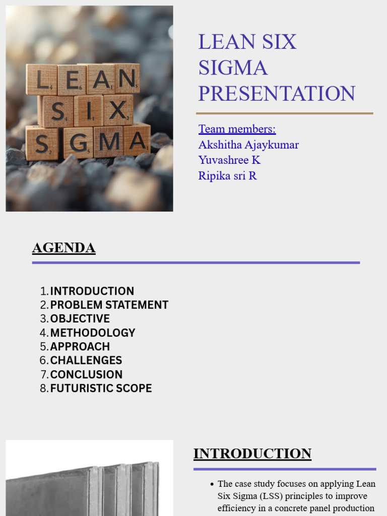 Lean Six Sigma Presentation | PDF | Lean Manufacturing | Six Sigma