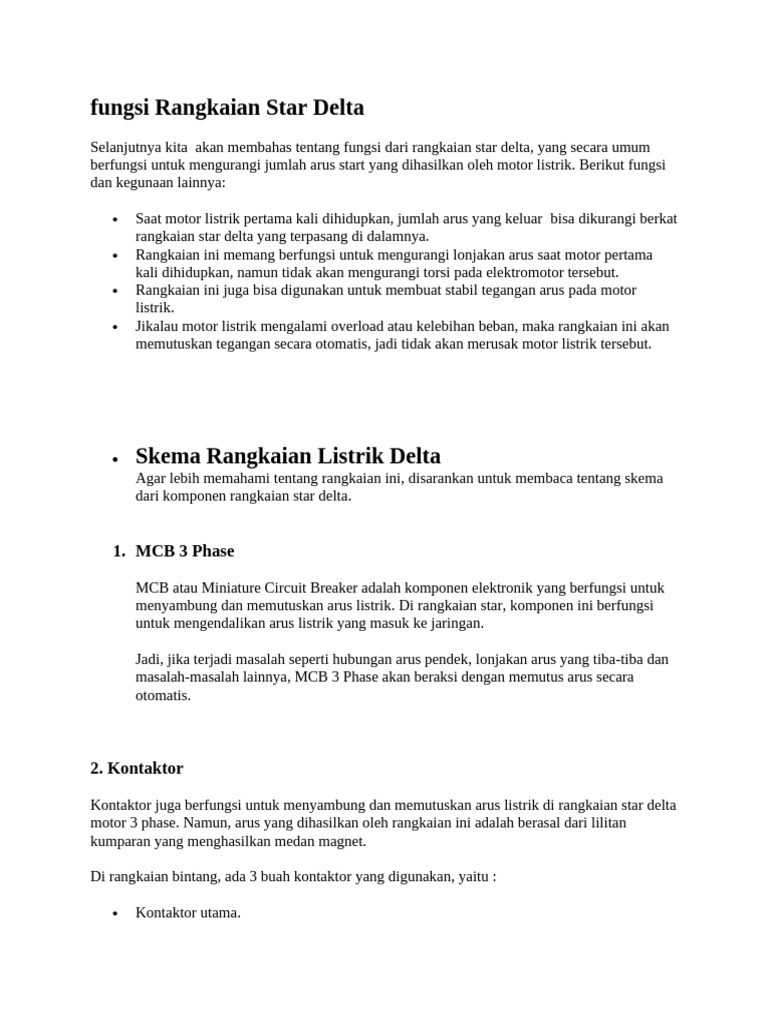 Apa Itu Rangkaian Star Delta | PDF
