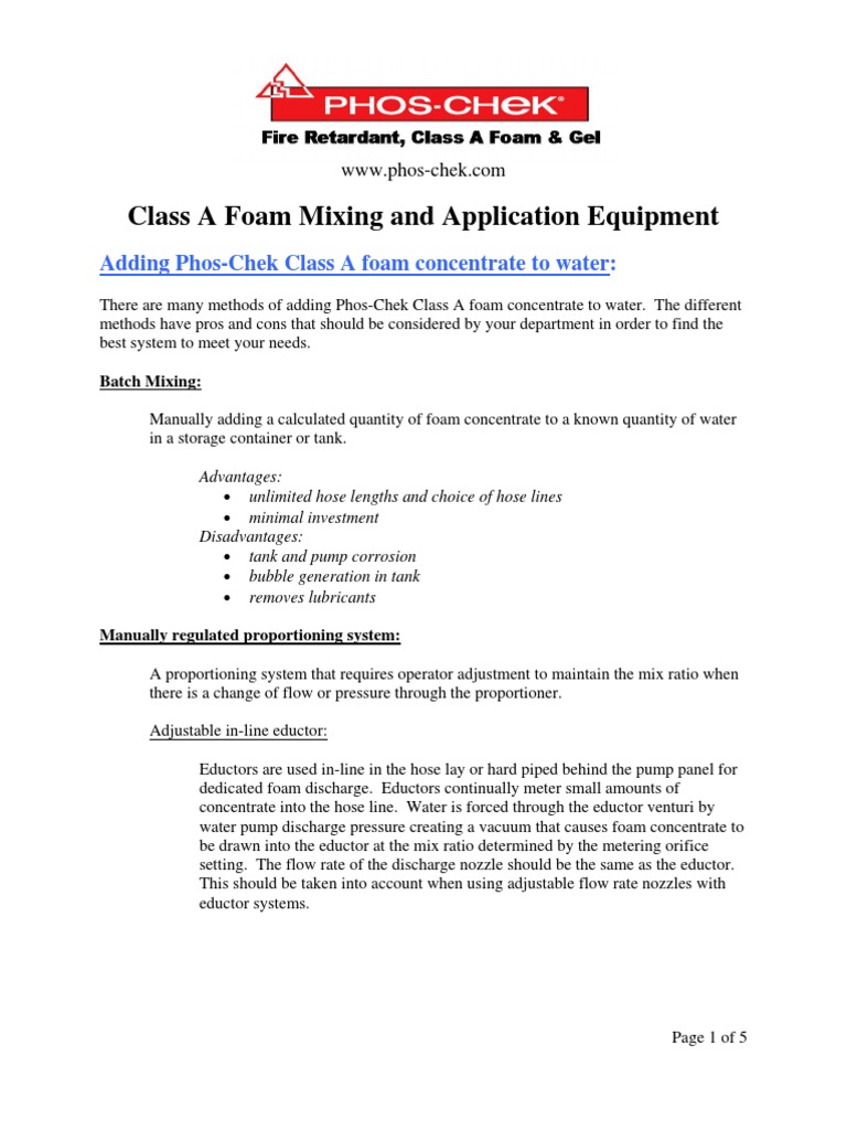 Class a Foam Mixing and Application Equipment Nozzle Pump