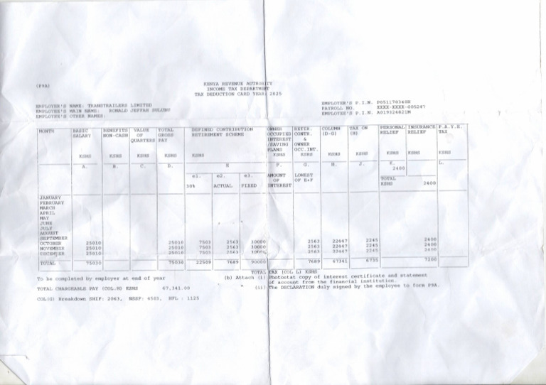 P9 Form | PDF