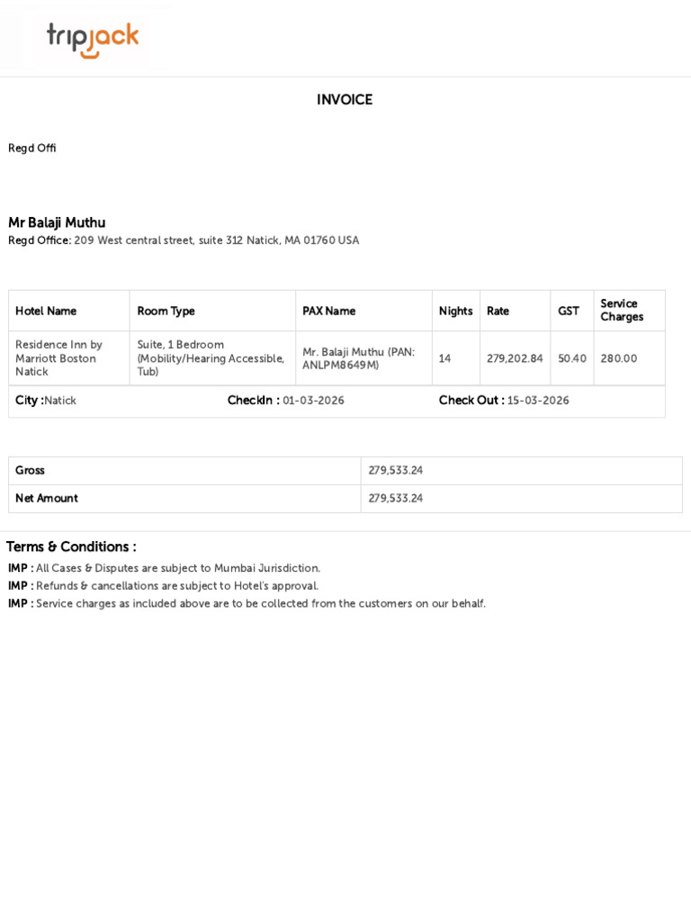 Balaji Muthu Hotel 01mar26 - Invoice - INR | PDF