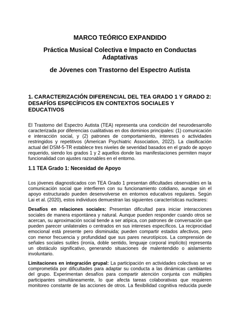 Marco Teorico Expandido Tea Musica | PDF | Las emociones | Etnografía