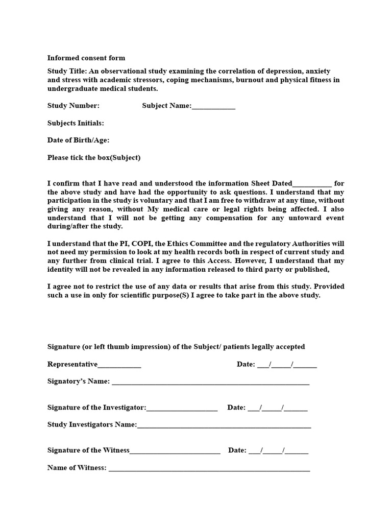 Consent Form | PDF
