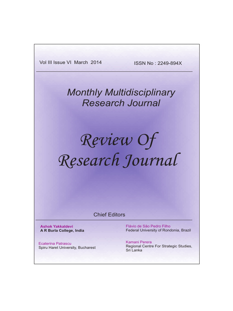 Monthly Multidisciplinary Research Journal | PDF | Academia