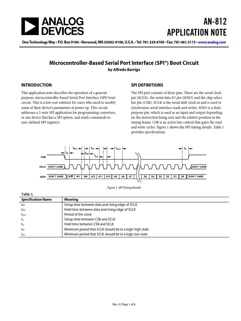 Microcontroller-Based Serial Port Interface (SPI) Boot Circuit | PDF ...