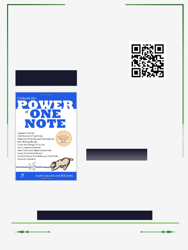 Unleash The Power of OneNote Kathy Jacobs Ebook Testbank Solutions Easy ...