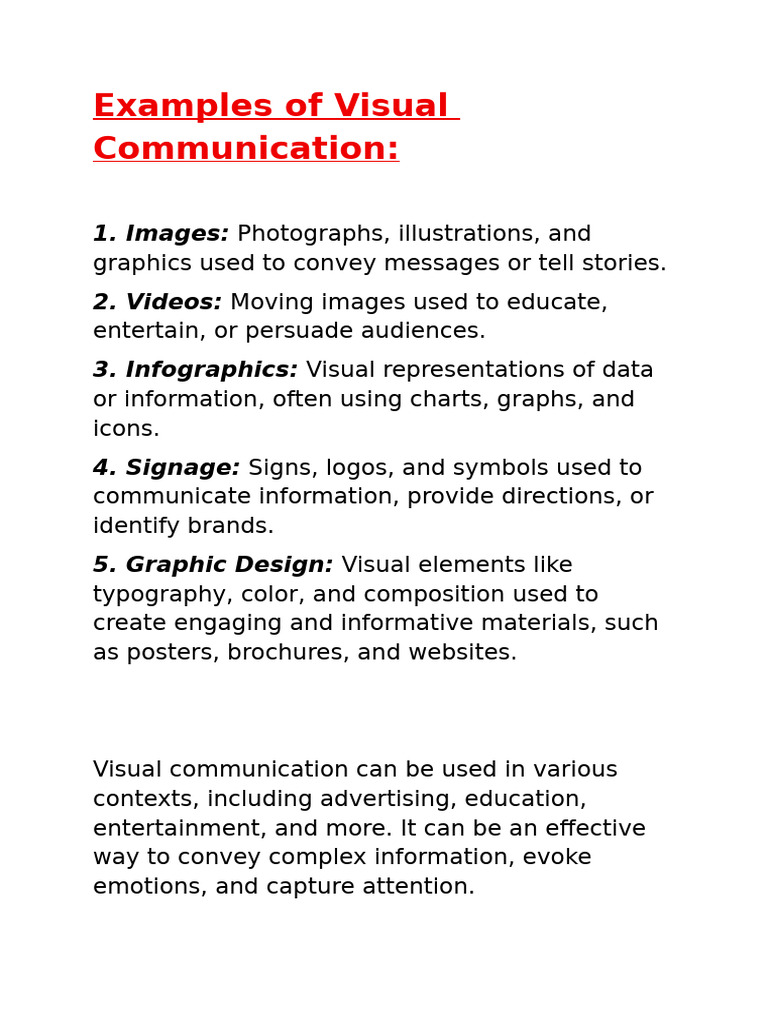 Examples of Visual Communication | PDF