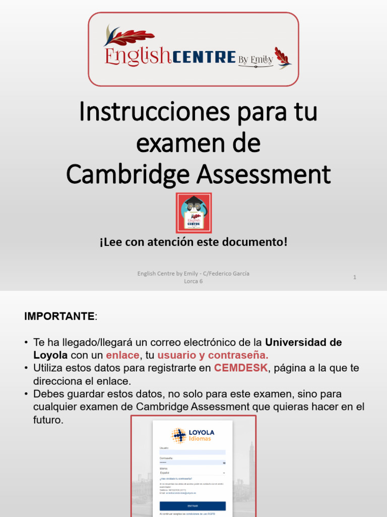 Instrucciones para Cambridge Assessment | PDF | Informática | ciberespacio