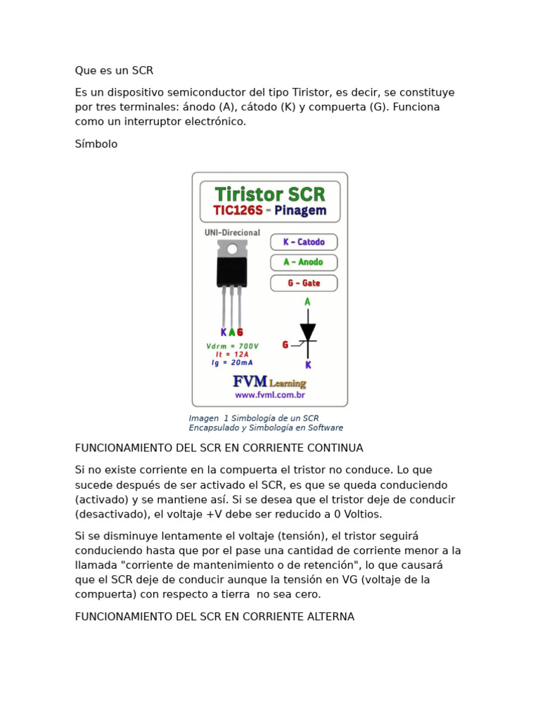 Que Es Un SCR | PDF