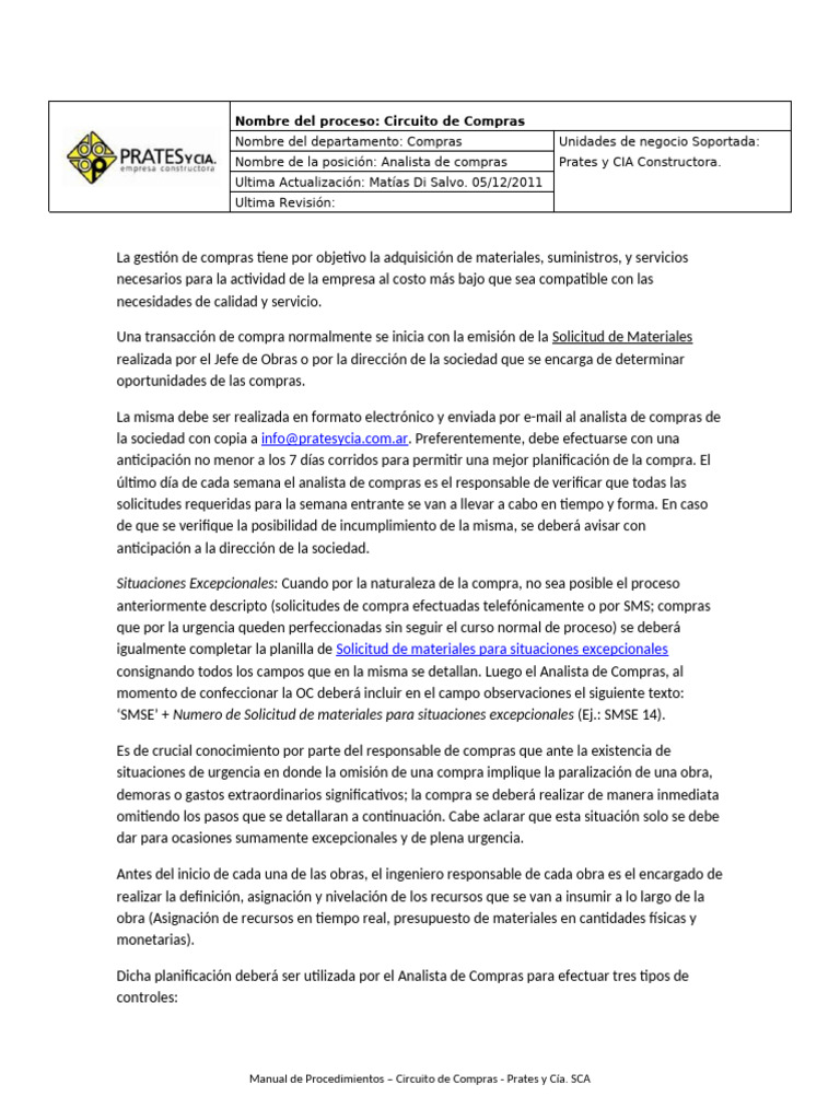 Proceso 1 - Compras | PDF | Presupuesto | Factura