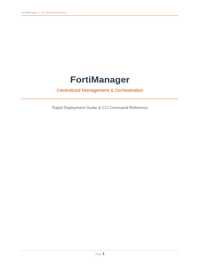 FortiManager Rapid Startup and CLI Reference | PDF | Command Line ...