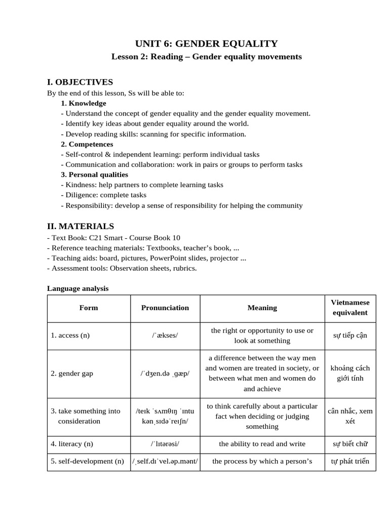 Lesson Plan - Reading Unit 6 | PDF | Crossword | Literacy