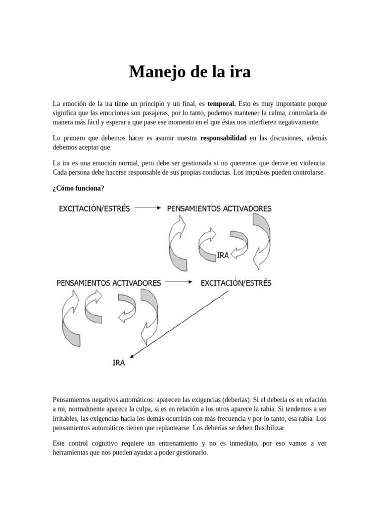 Manejo de La Ira | PDF | Ira | Las emociones
