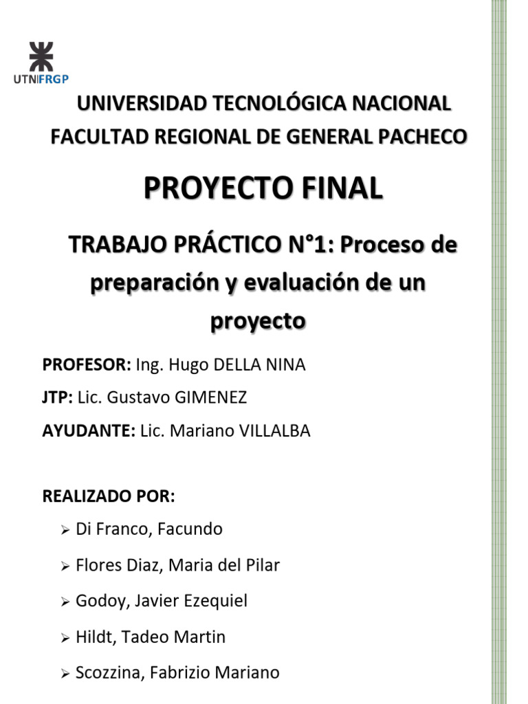 Proyecto Final - TP1 | PDF