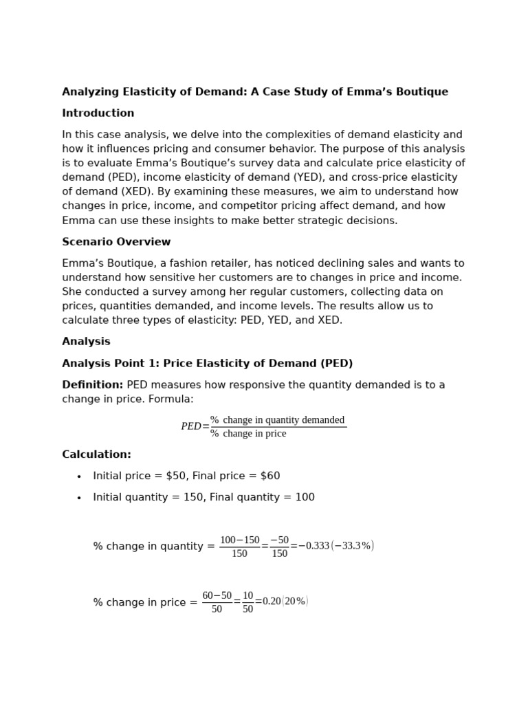 Analyzing Elasticity of Demand | PDF | Demand | Price Elasticity Of Demand