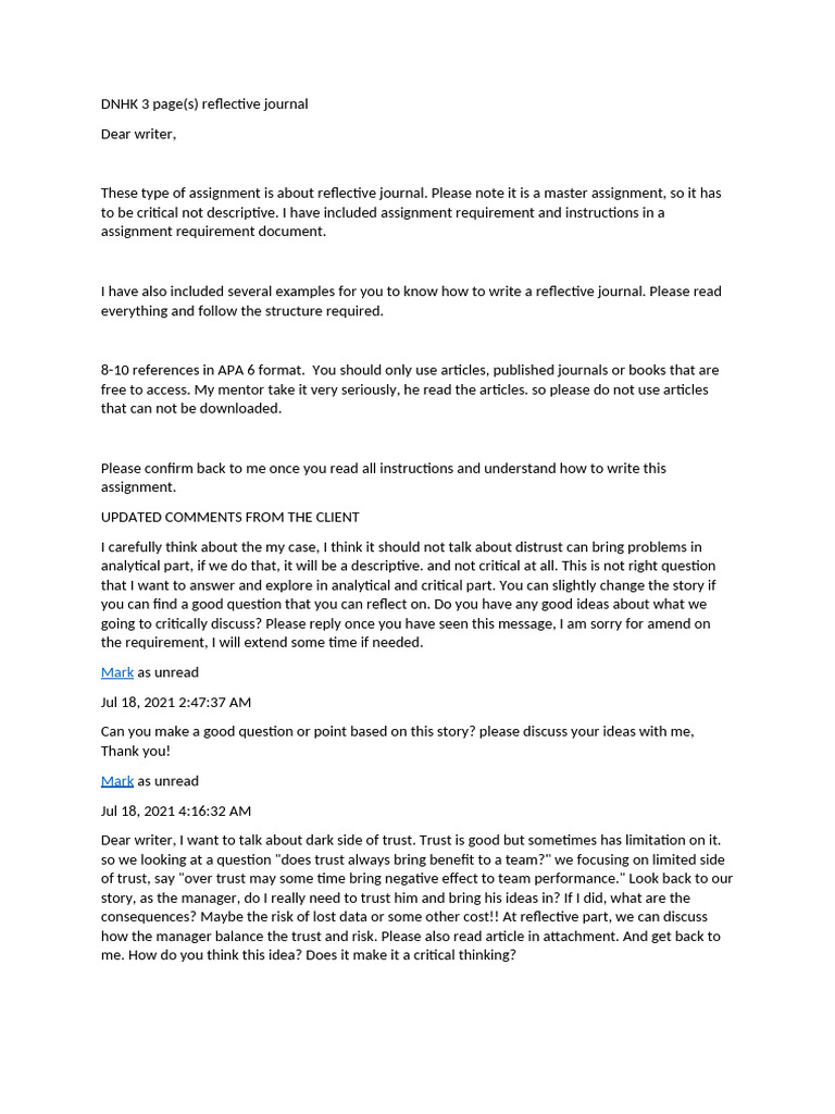 Reflective Journal | PDF