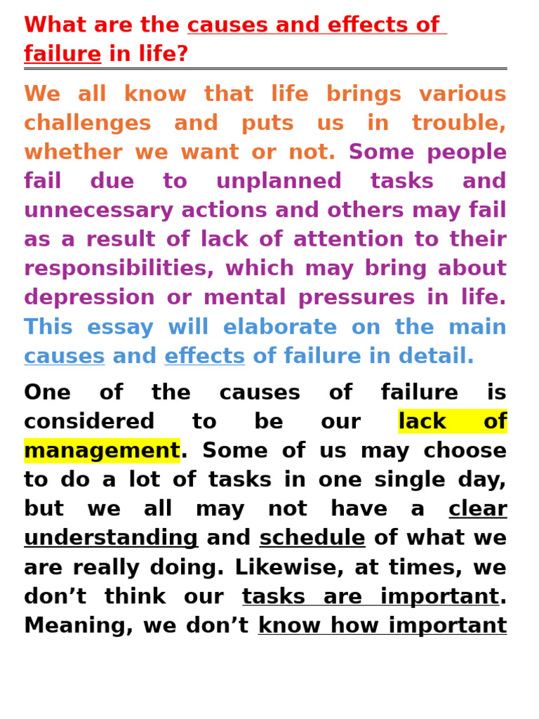 Cause and Effect Essay Sample | PDF