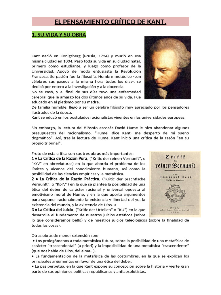 Kant Mejor R | PDF | Immanuel Kant | A priori y a posteriori