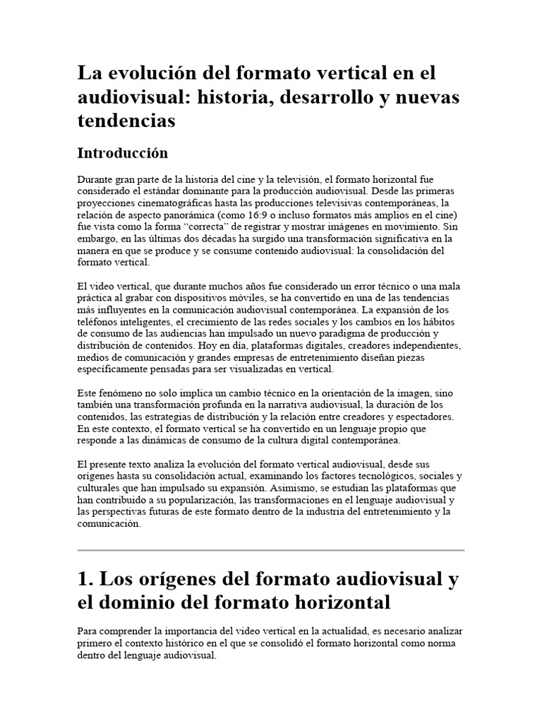 Formato Vertical Audiovisual | PDF | Televisión | Smartphone