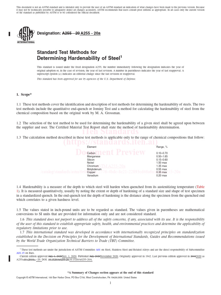 ASTM A255 20a | PDF | Steel | Graphite