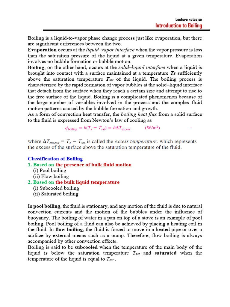 1-Introduction To Boiling | PDF | Boiling | Heat Transfer