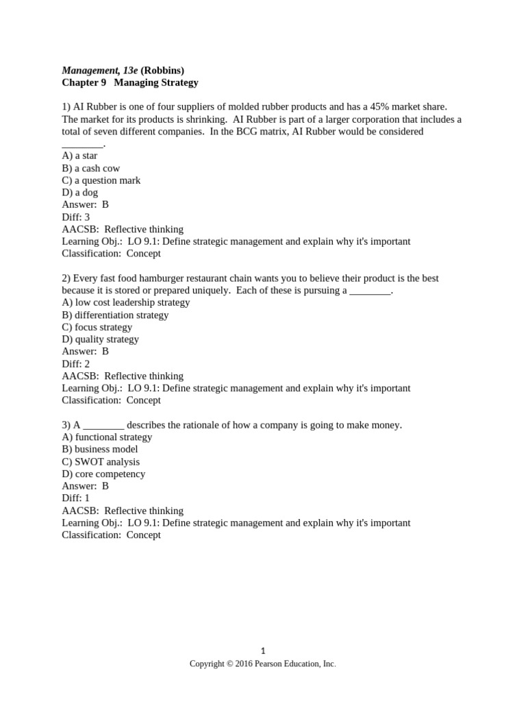 Chapter 9 - Strategic MGMT | PDF | Strategic Management | Competitive ...