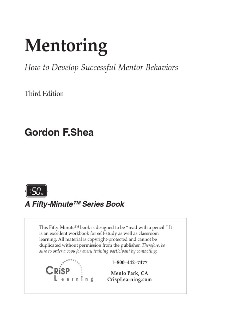 Mentoring How To Develop Successful Mentor Behaviors | PDF | Mentorship ...