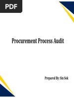 Procurement Internal Audit Checklist | PDF | Procurement | Audit