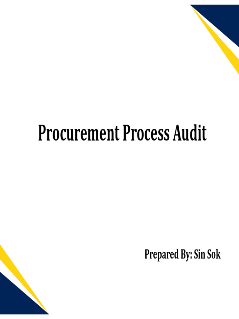 Procurement Process Audit 1733461356 2 | PDF | Audit | Procurement