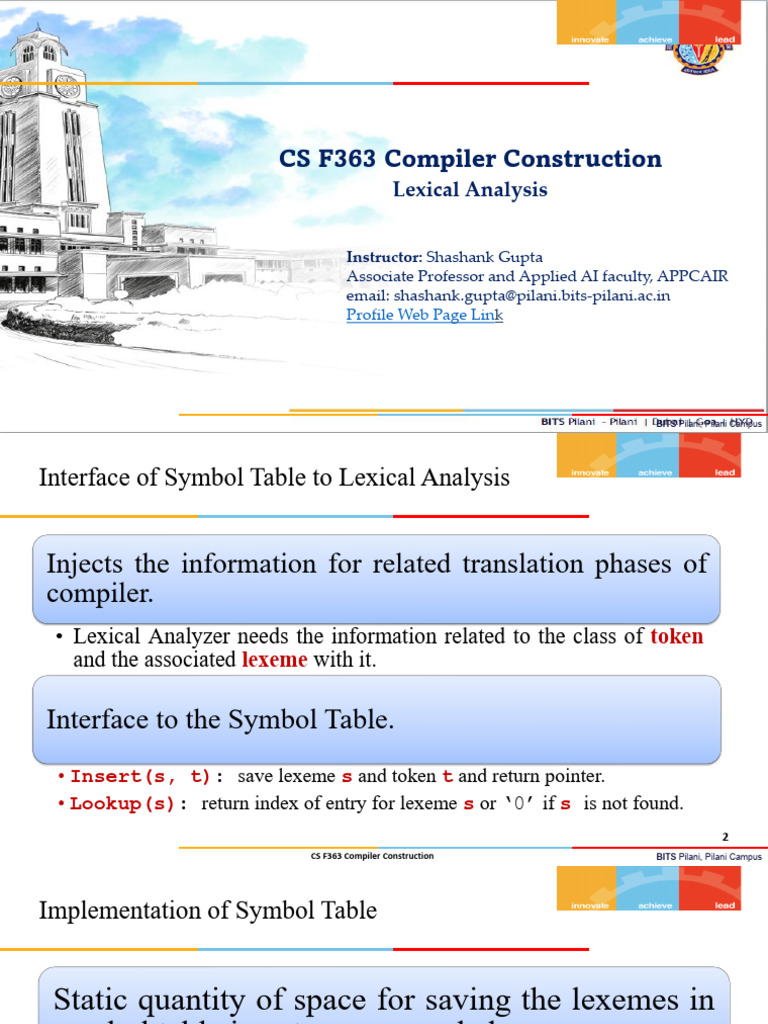 Lecture 4 Lexical Analyzer-II | PDF | Computer Programming | Computer ...