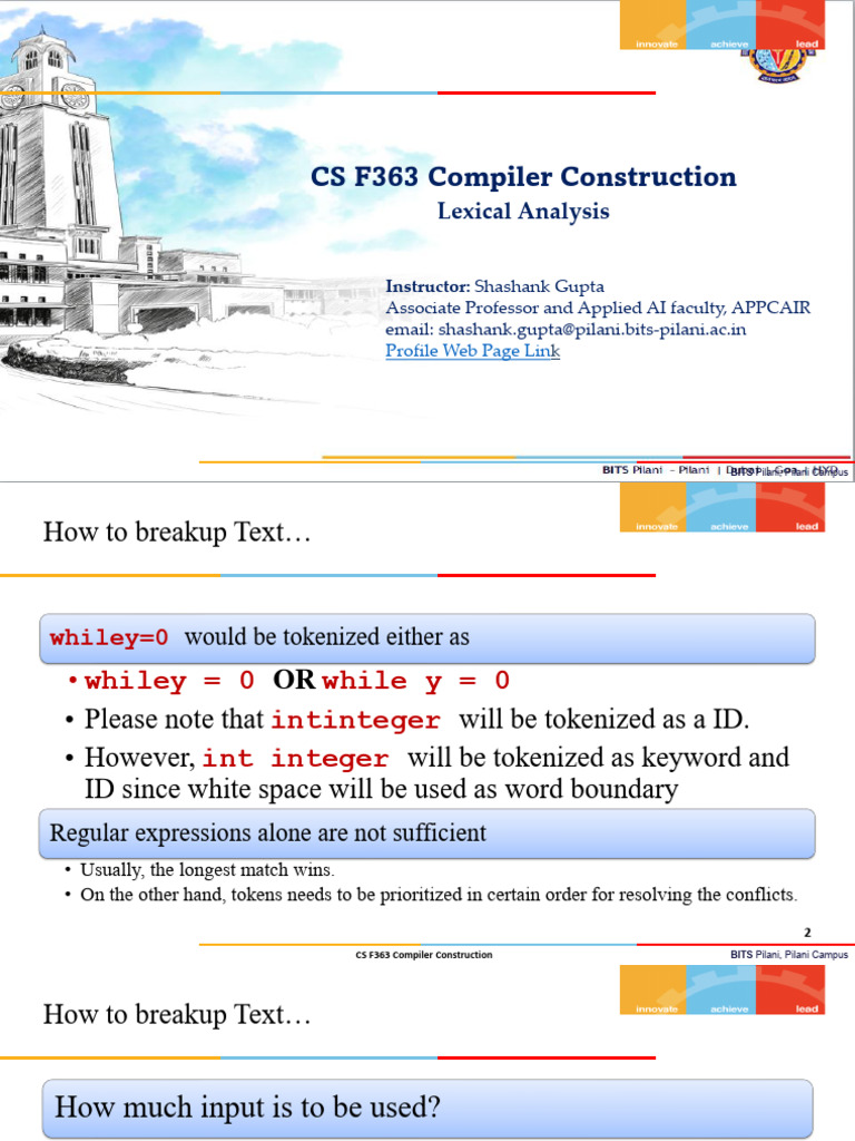 Lecture 5 Development of Lexical Analyzer-IV | PDF | Software ...