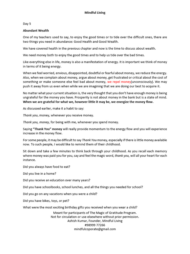Abundant Wealth | PDF