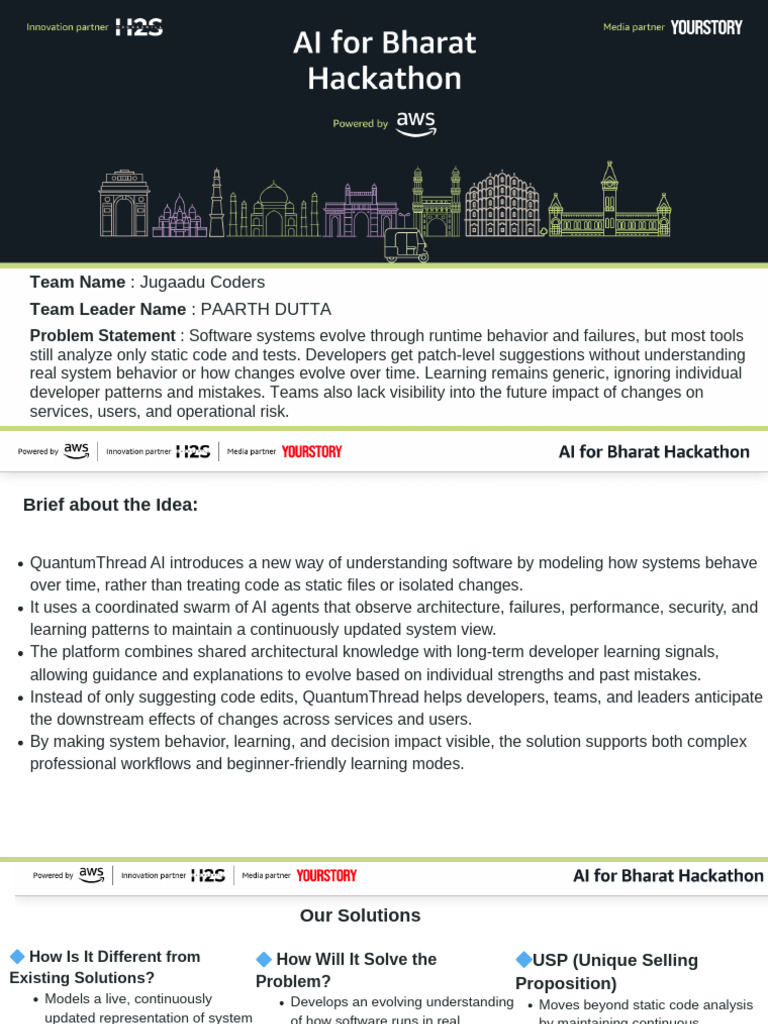 Idea Submission - AWS AI For Bharat Hackathon | PDF | Artificial ...