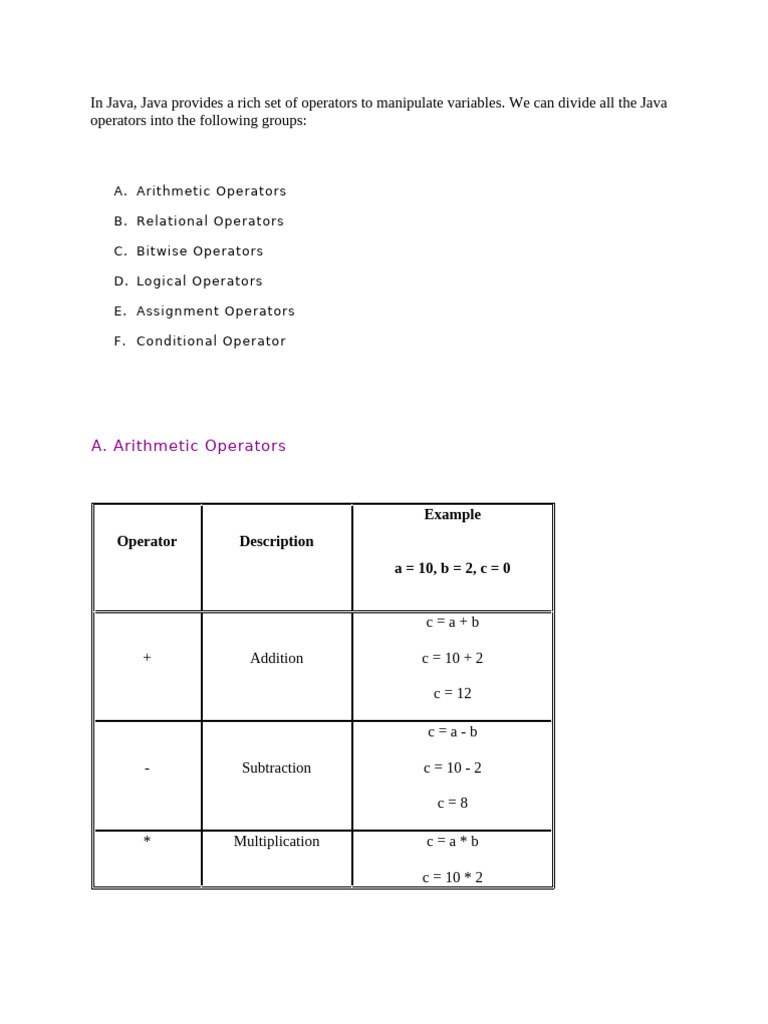 Lecture 7 Operators | PDF | Arithmetic | Computer Science