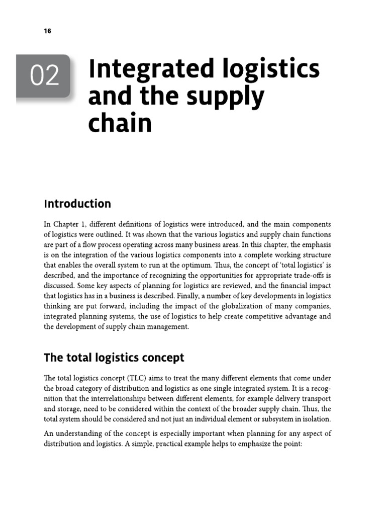 Chapter 2 - Integrated Logistics and The Supply Chain 47 To 62 | PDF