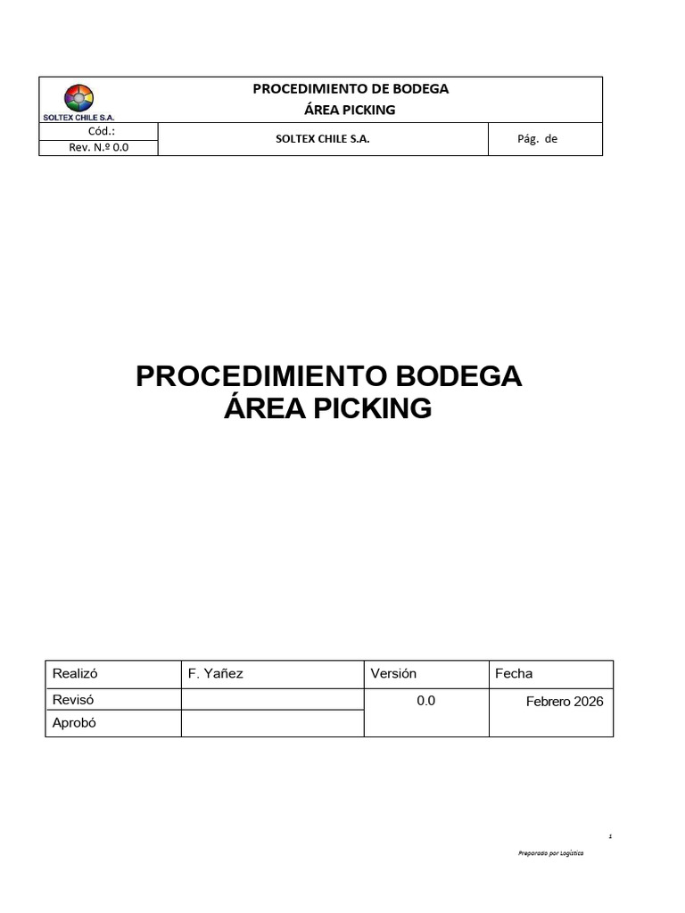 Avance Flujo Picking | PDF | Logística | Business
