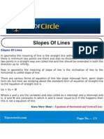 Slopes of Lines