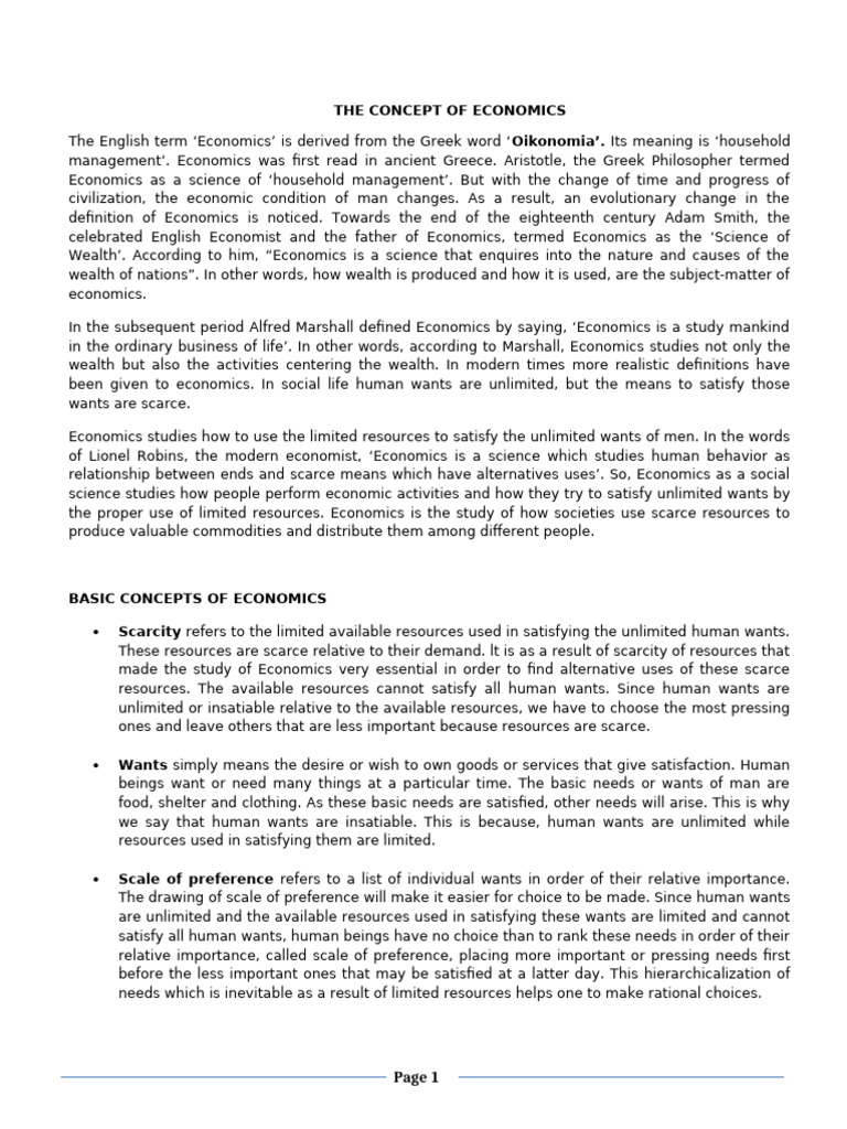 Introduction To Economics | PDF | Economic System | Capitalism