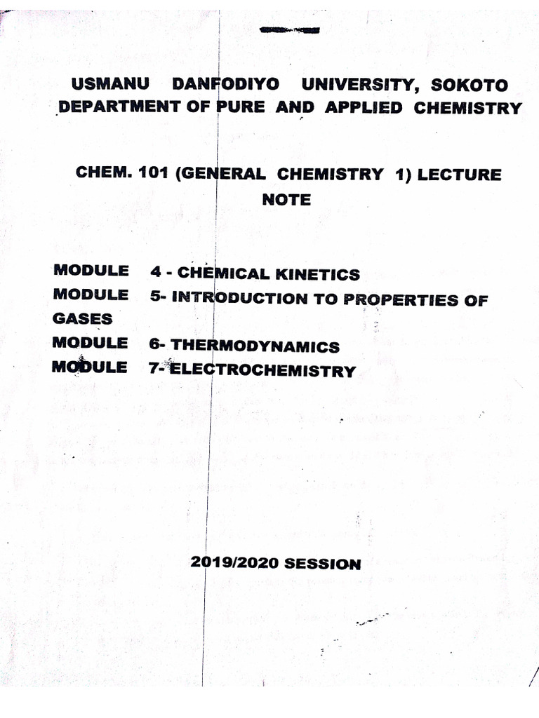 CHM 101 Module IV - VII | PDF