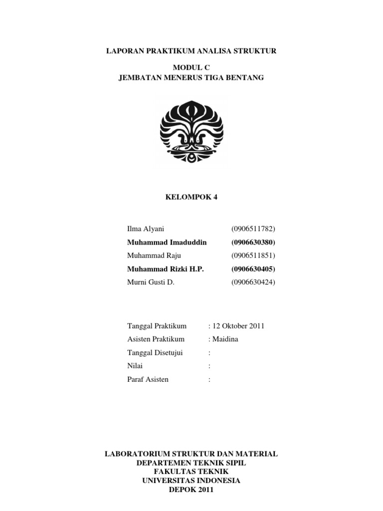 Laporan Praktikum Analisa Struktur Modul C (Repaired) | PDF | Metode ...