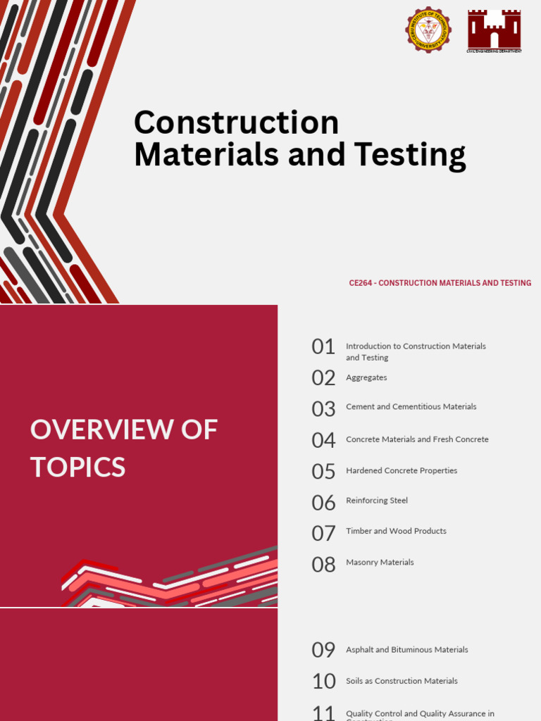 CMT - LEC01 - Introduction To Construction Material Testing | PDF ...